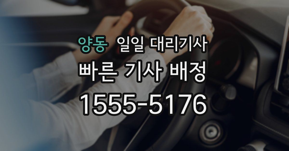 양동 일일 대리기사