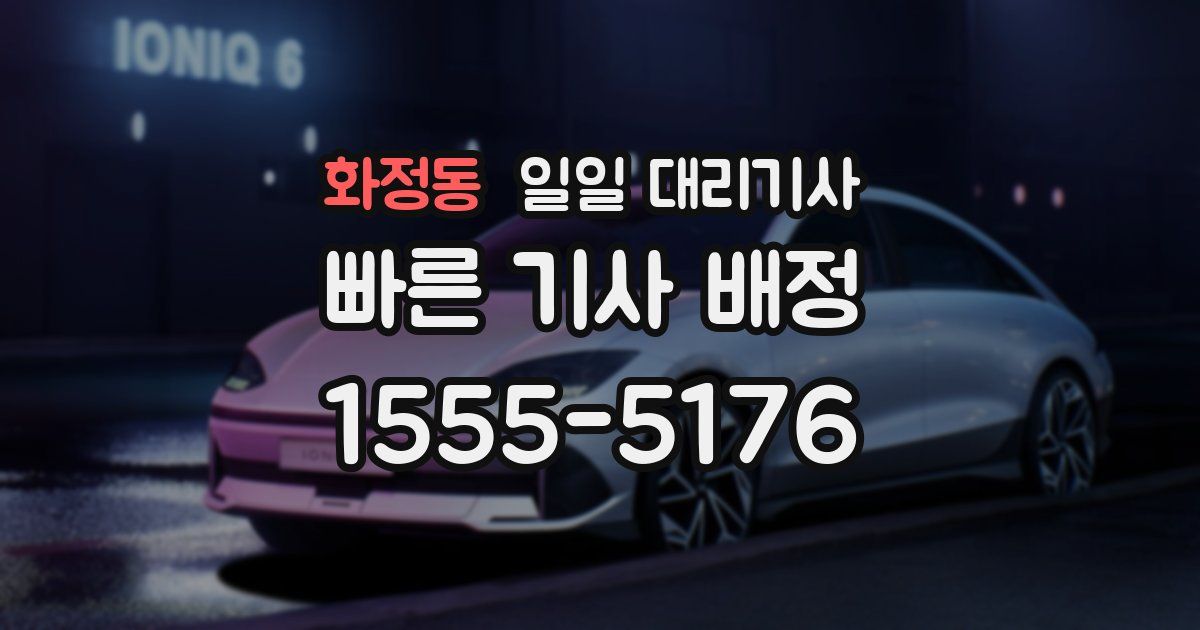화정동 일일 대리기사