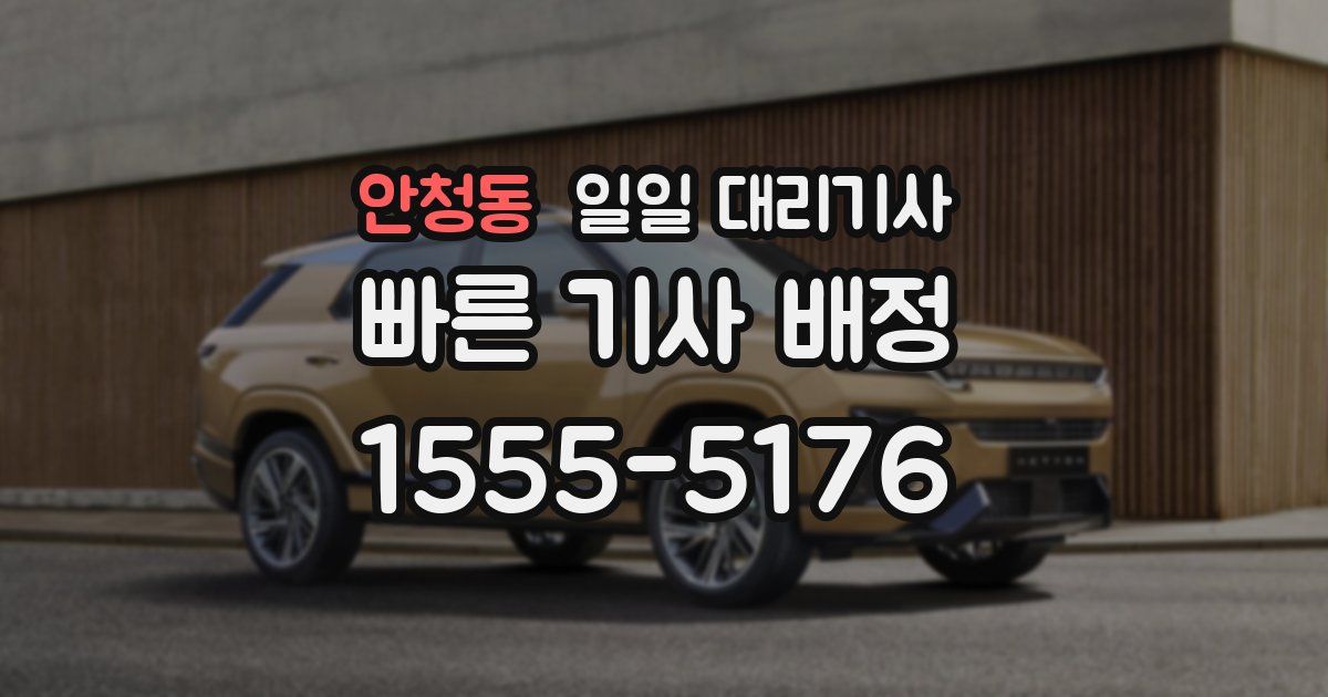 안청동 일일 대리기사