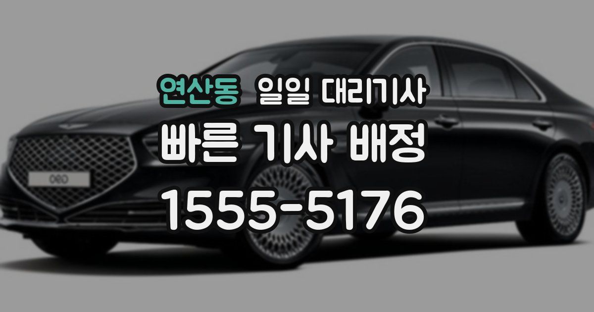 연산동 일일 대리기사