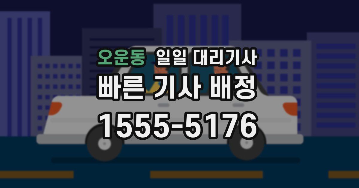 오운동 일일 대리기사