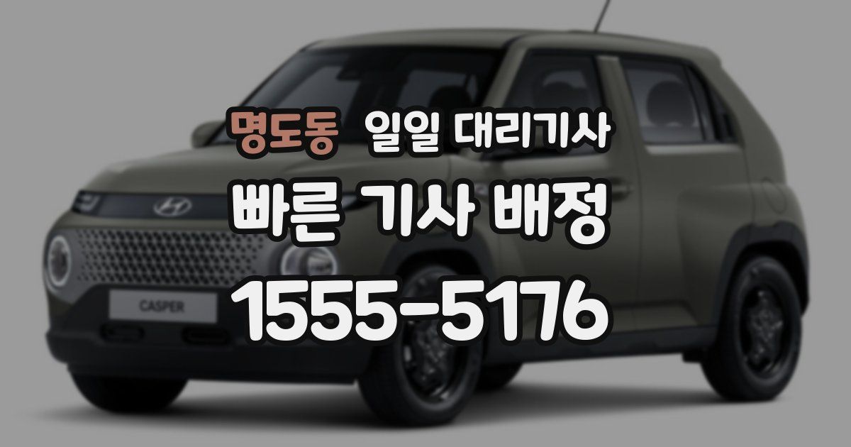 명도동 일일 대리기사