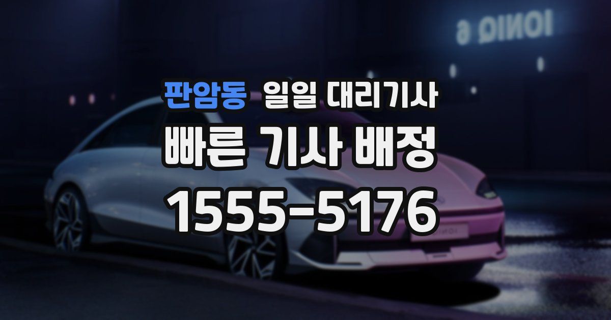 판암동 일일 대리기사