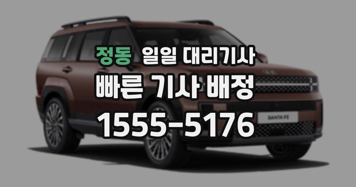 정동 일일 대리기사