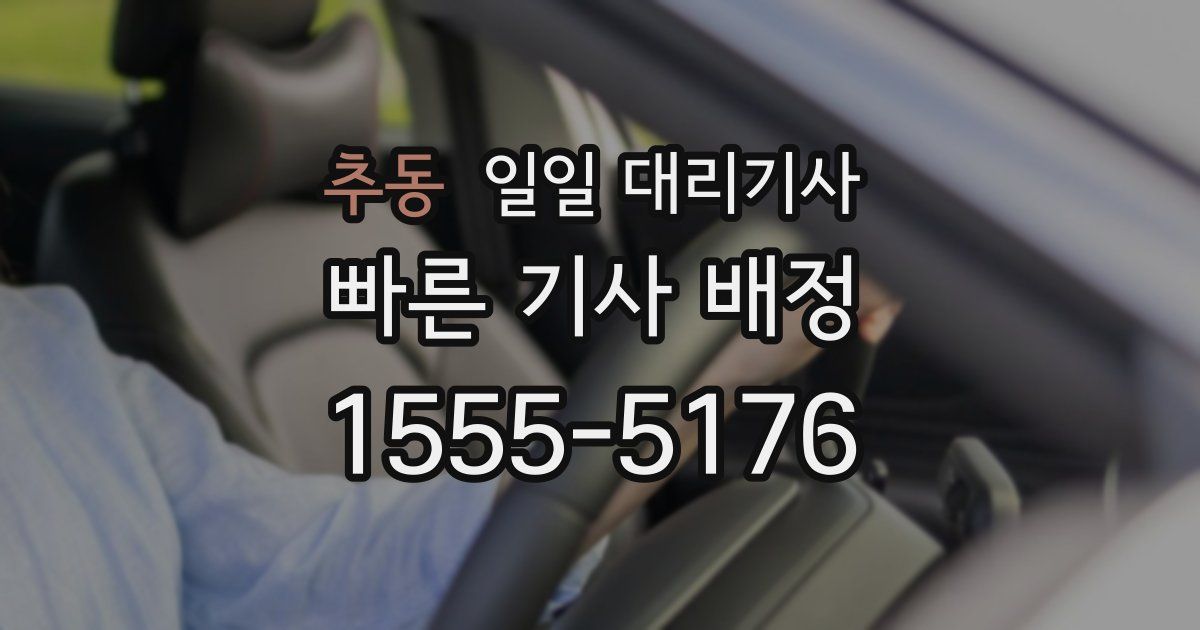 추동 일일 대리기사
