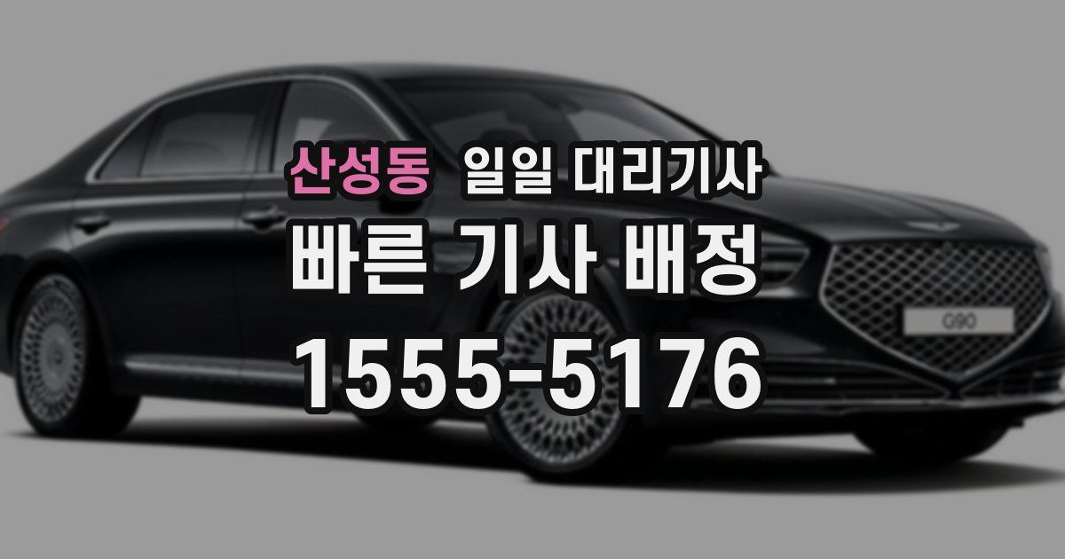 산성동 일일 대리기사