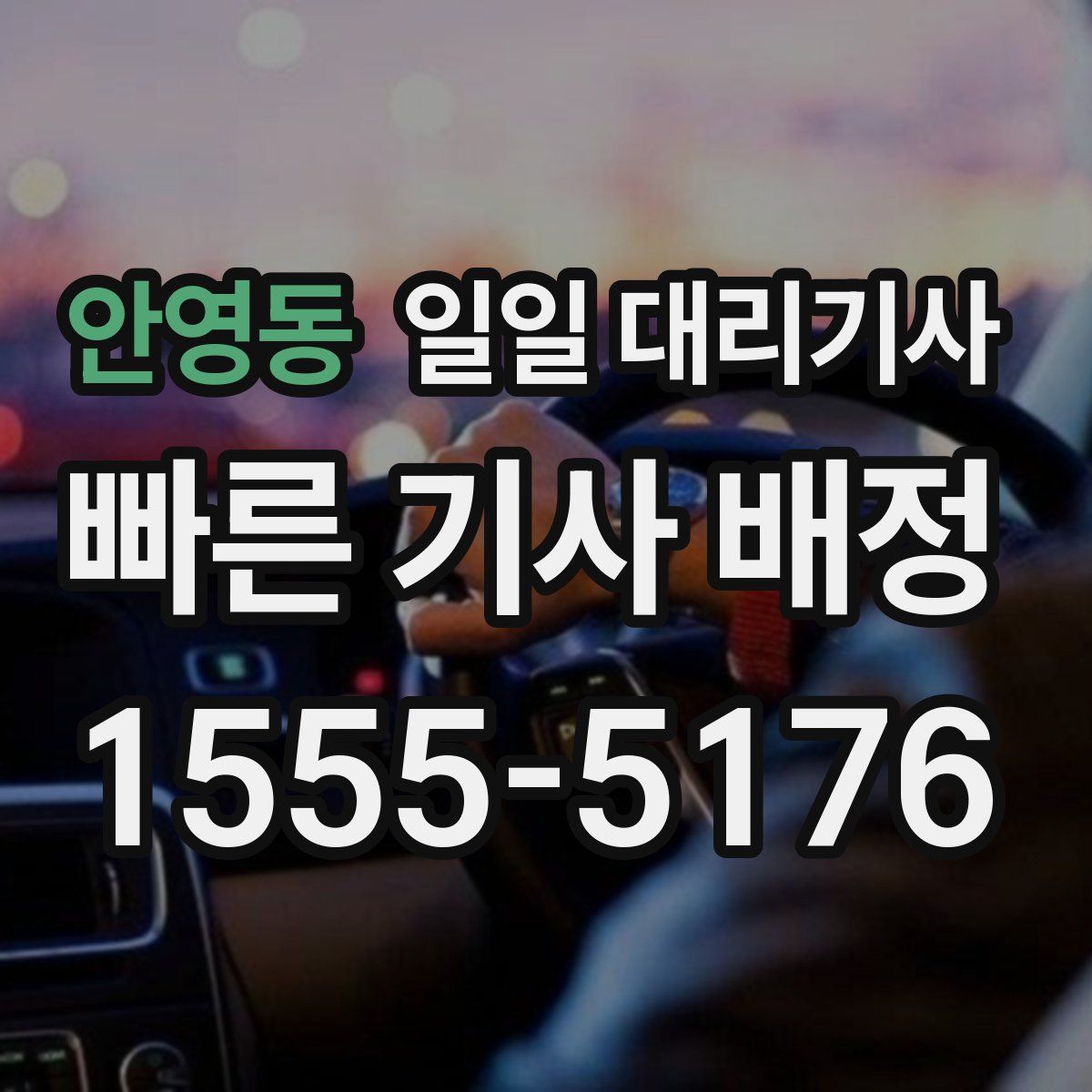 안영동 일일 대리기사
