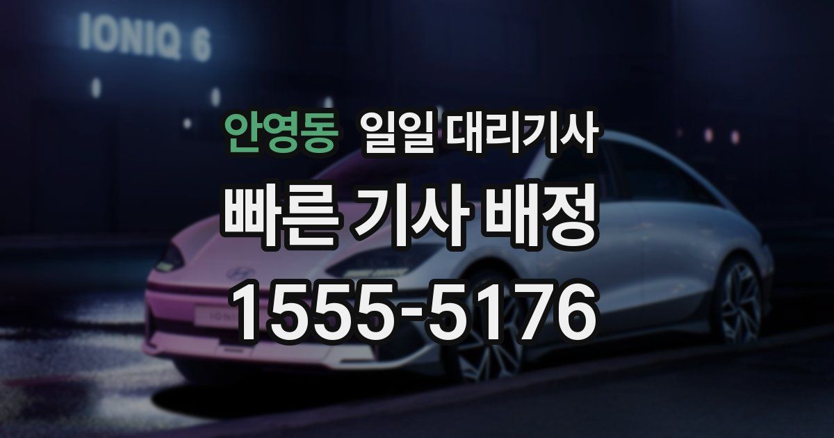 안영동 일일 대리기사