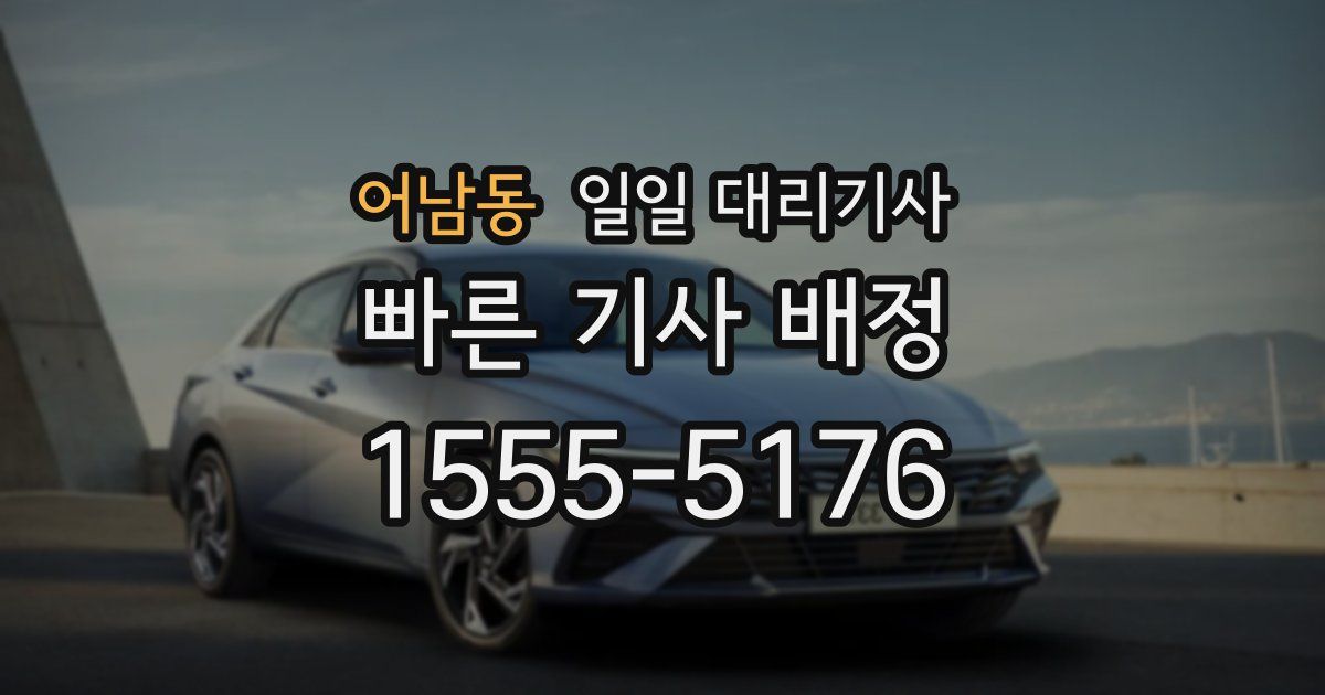 어남동 일일 대리기사