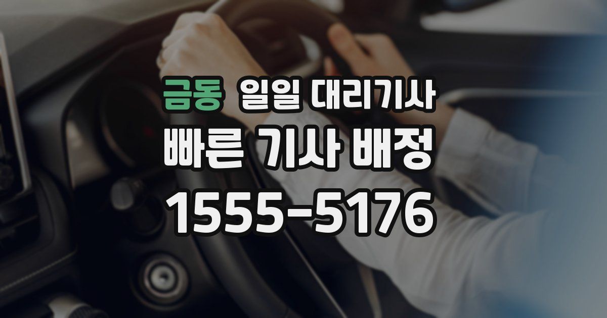 금동 일일 대리기사