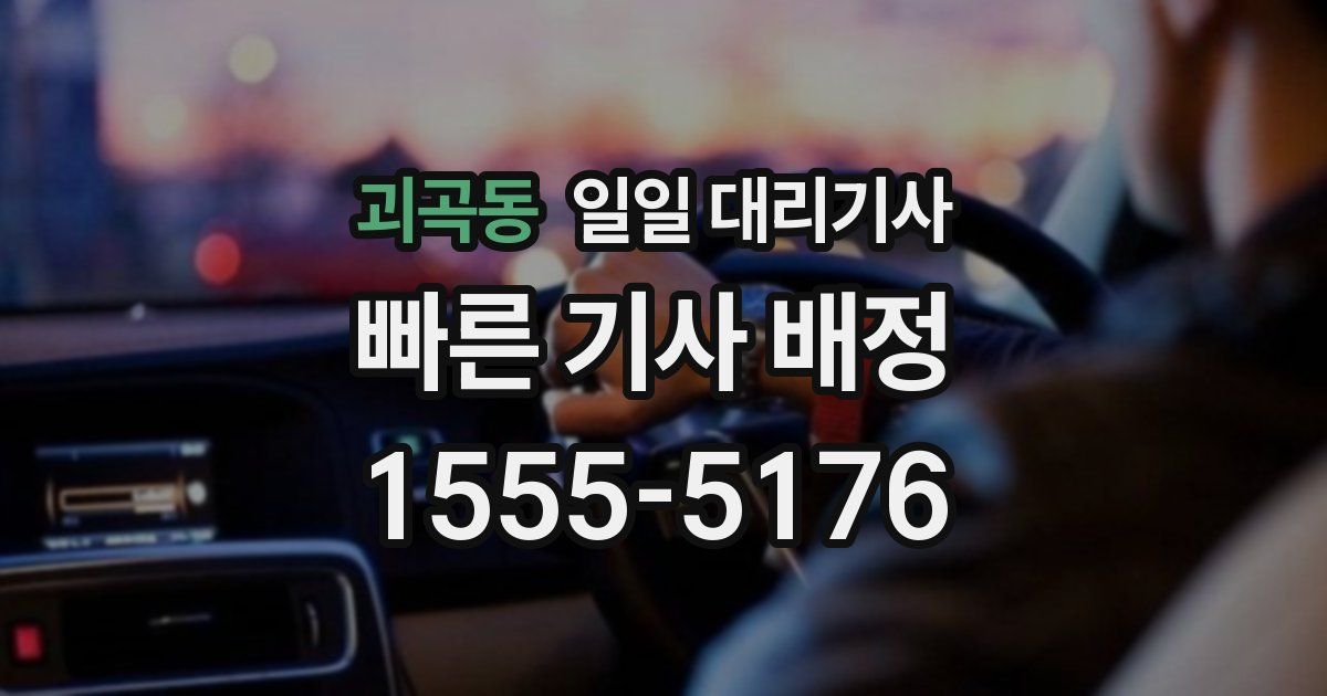 괴곡동 일일 대리기사