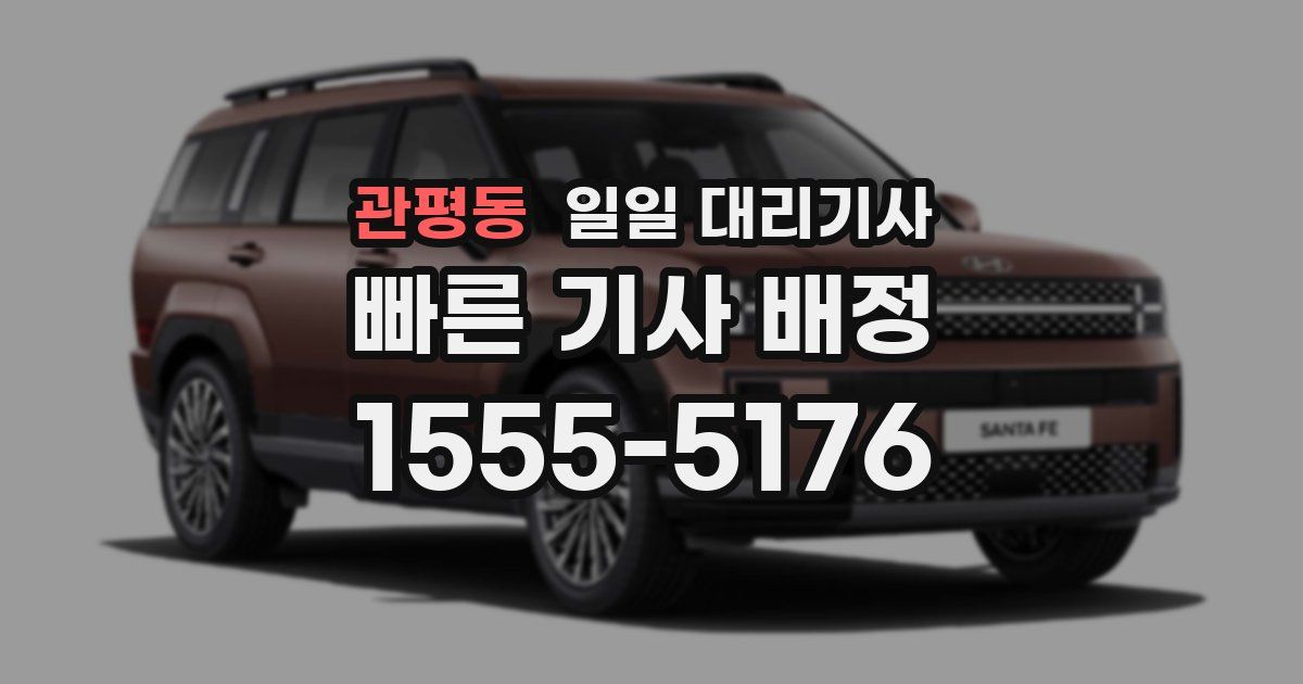 관평동 일일 대리기사