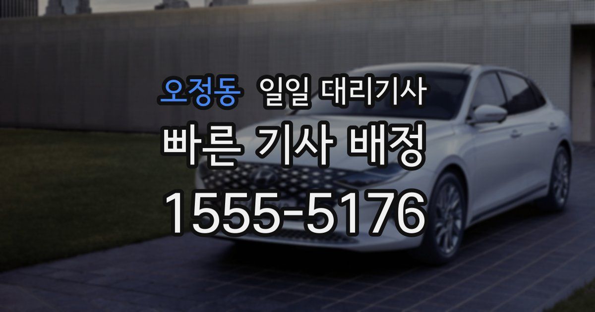 오정동 일일 대리기사