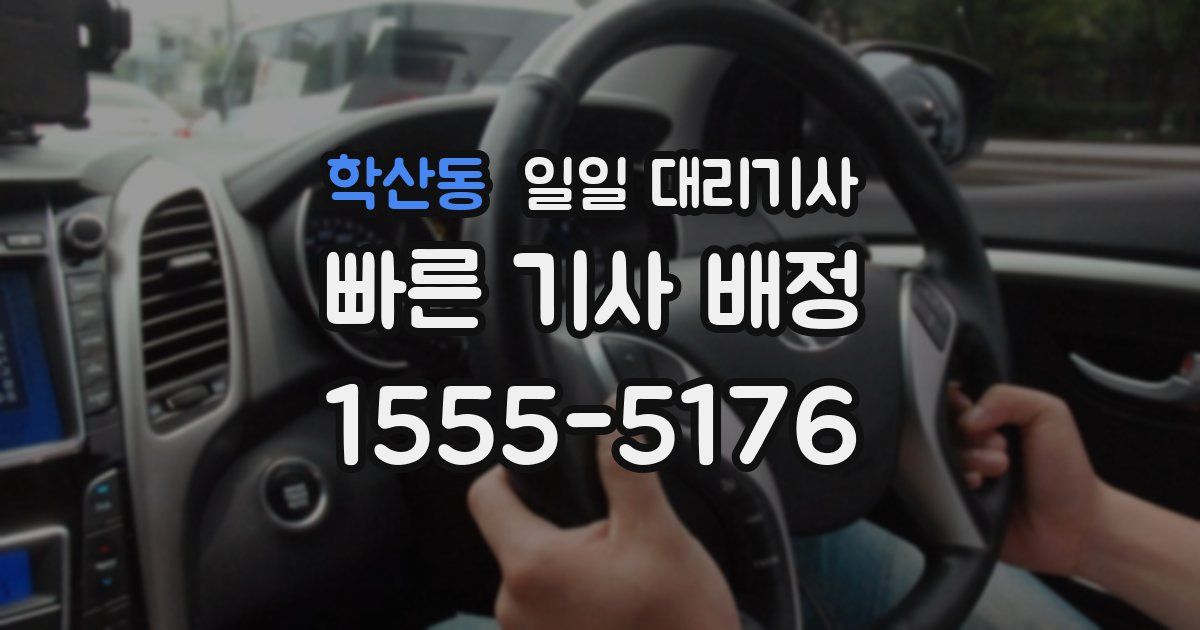 학산동 일일 대리기사