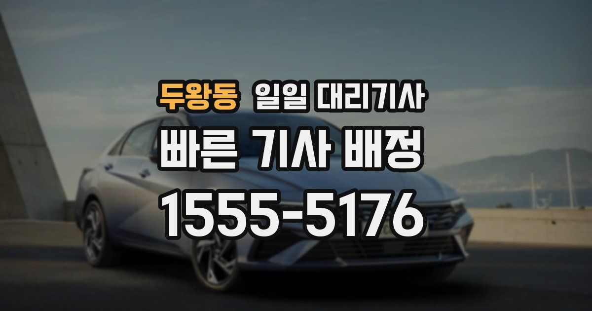 두왕동 일일 대리기사