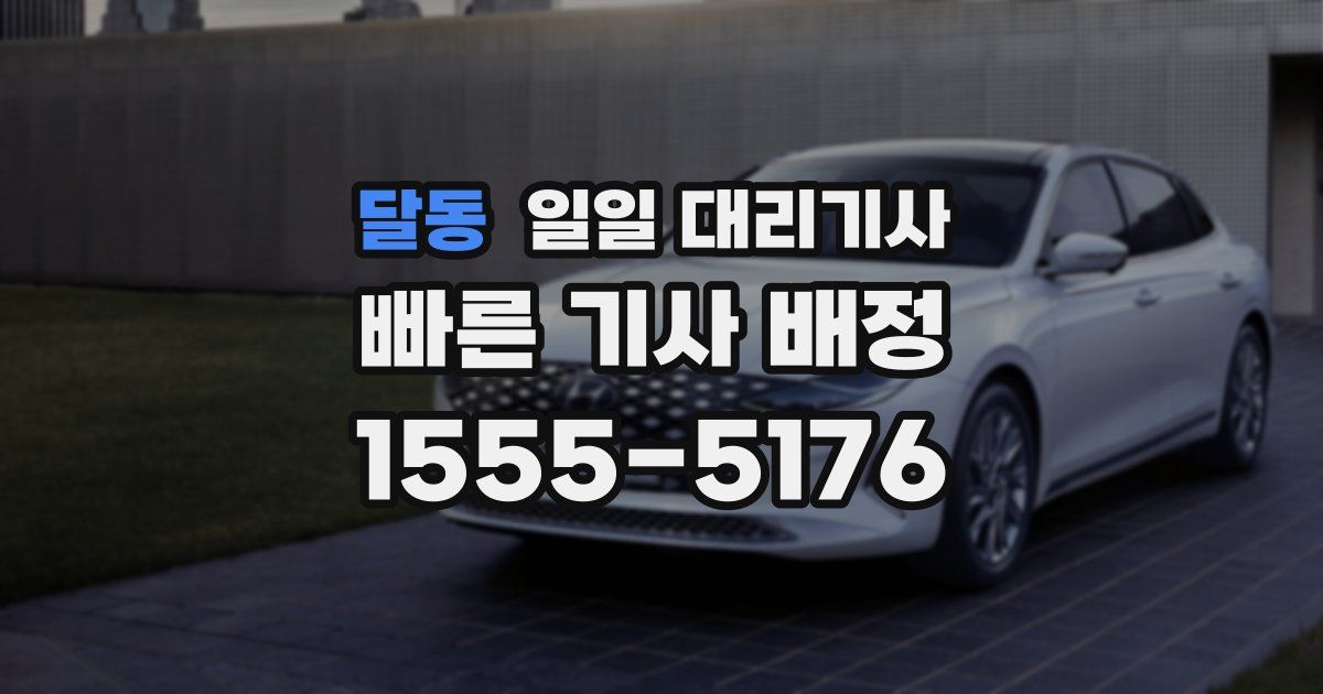 달동 일일 대리기사