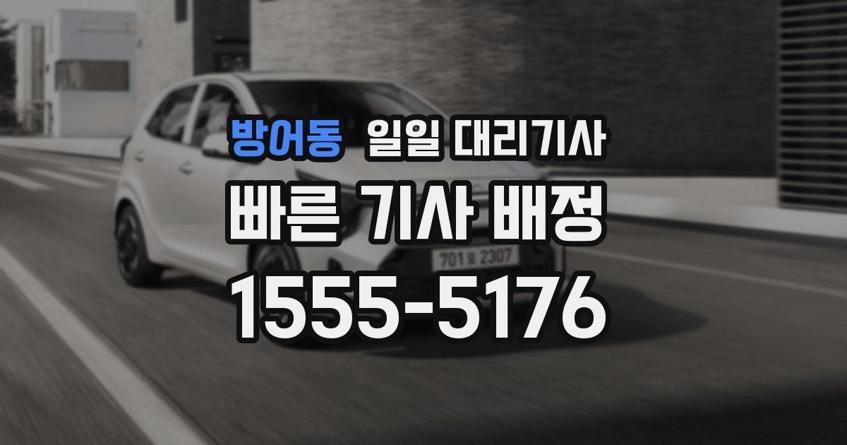 방어동 일일 대리기사