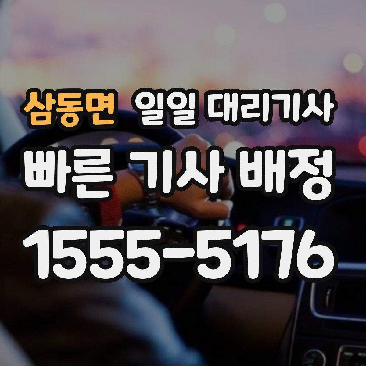삼동면 일일 대리기사