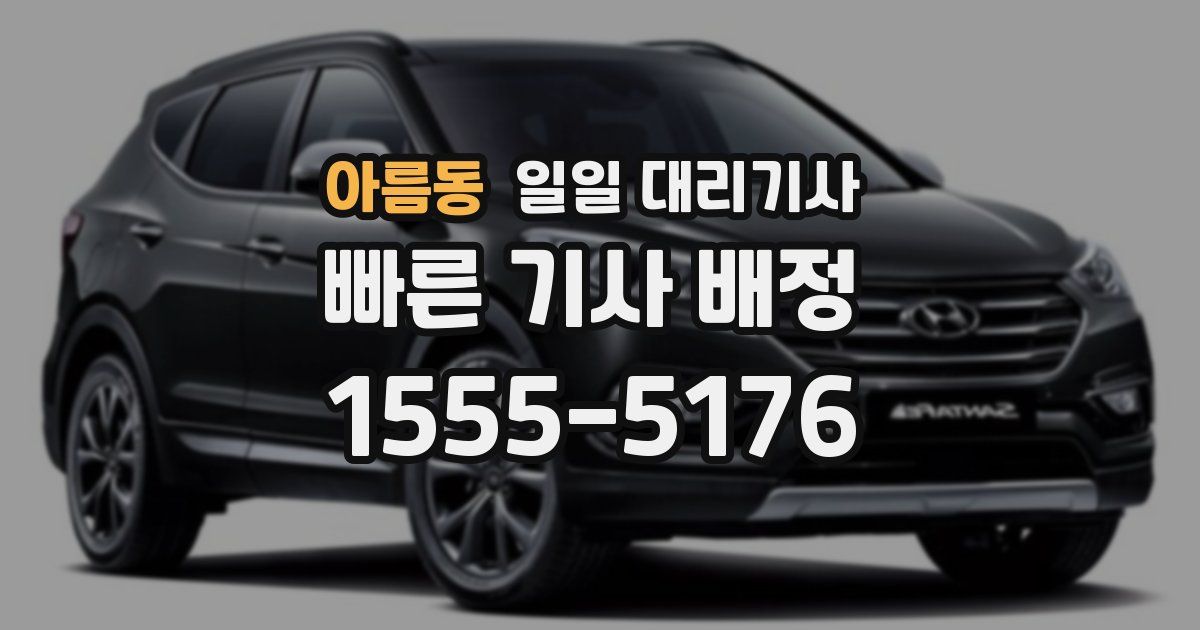 아름동 일일 대리기사