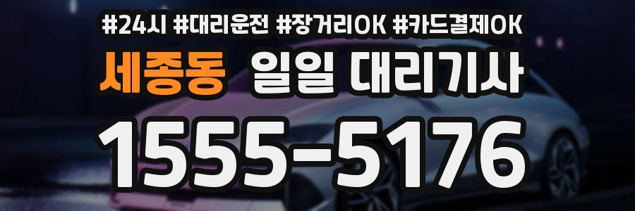 세종동 일일 대리기사