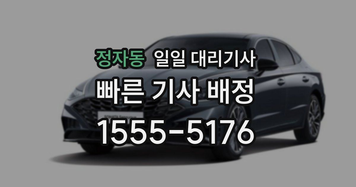 정자동 일일 대리기사
