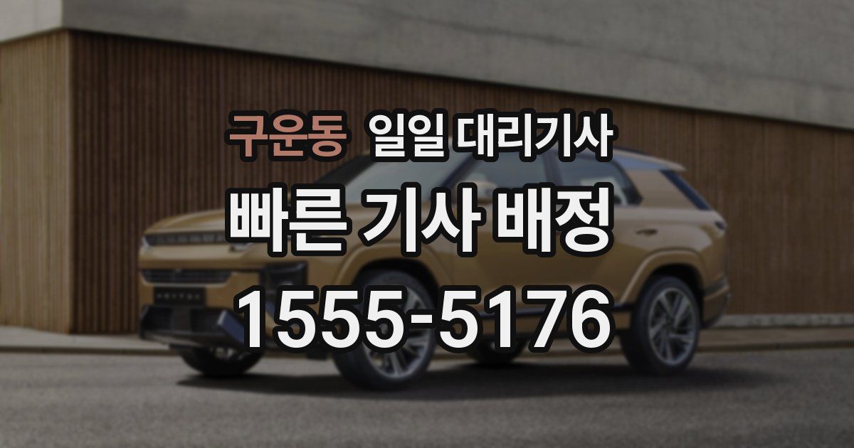 구운동 일일 대리기사
