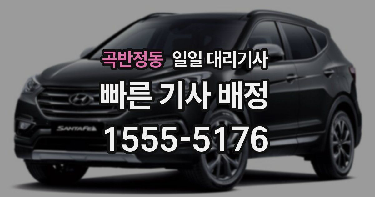곡반정동 일일 대리기사