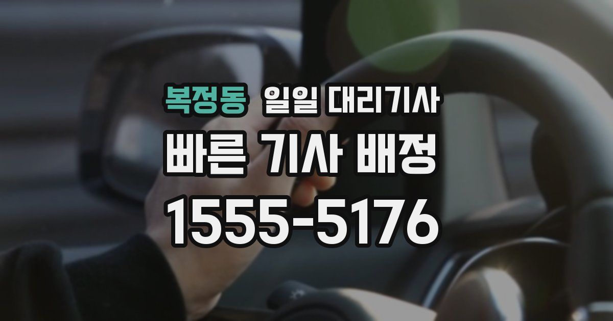 복정동 일일 대리기사