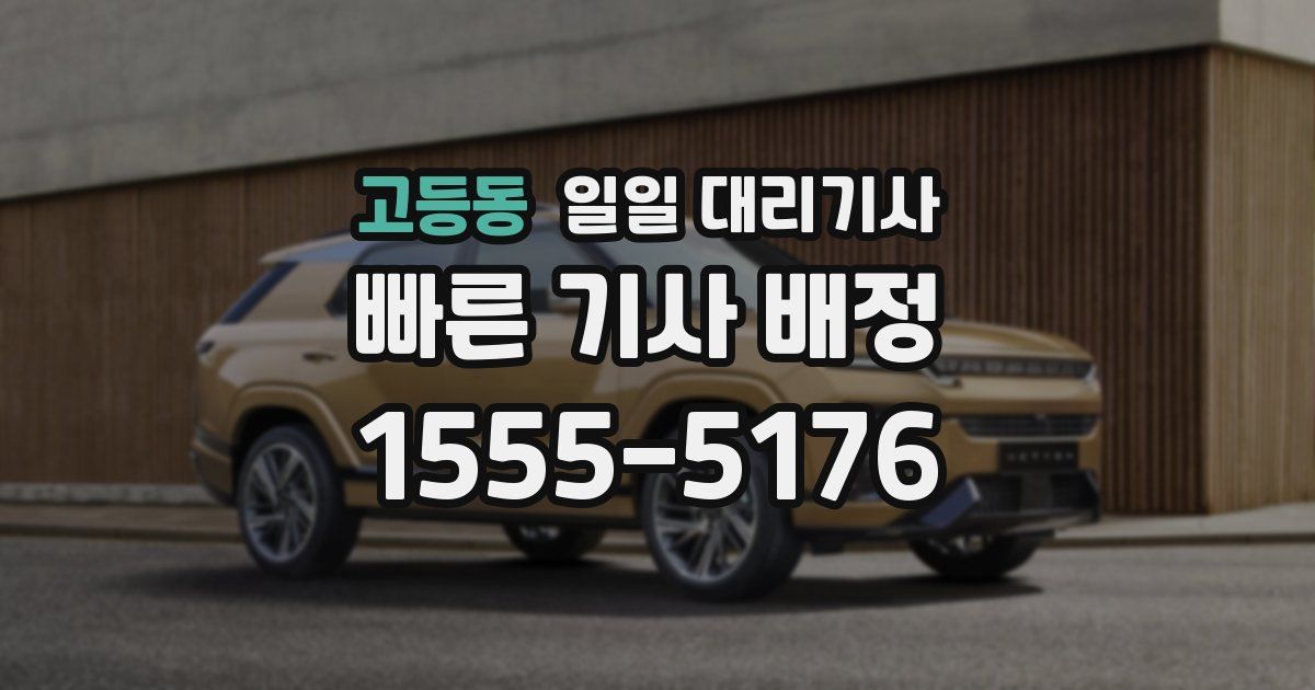 고등동 일일 대리기사