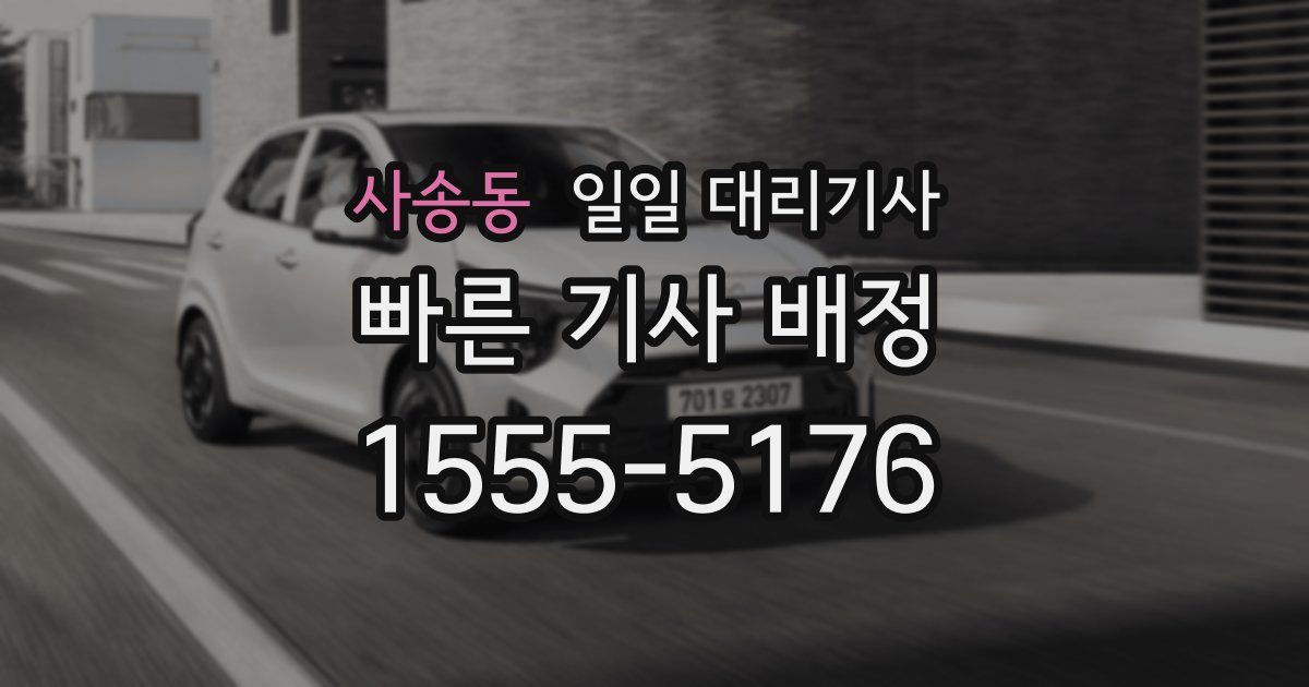 사송동 일일 대리기사