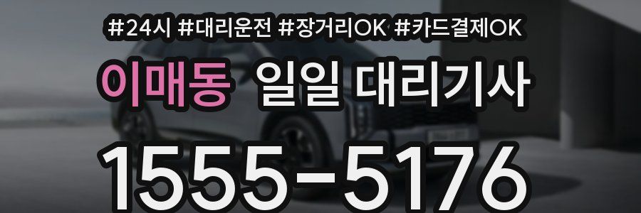 이매동 일일 대리기사
