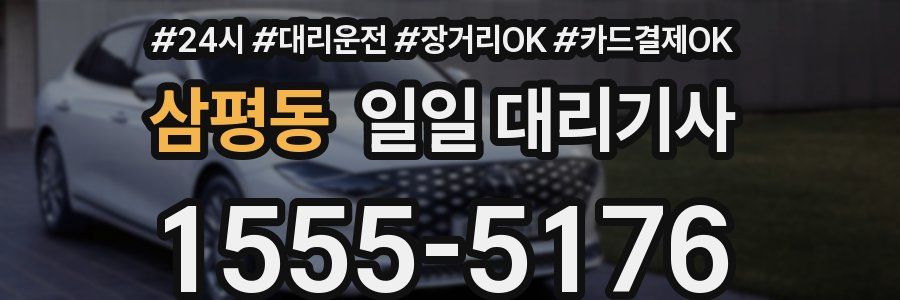 삼평동 일일 대리기사
