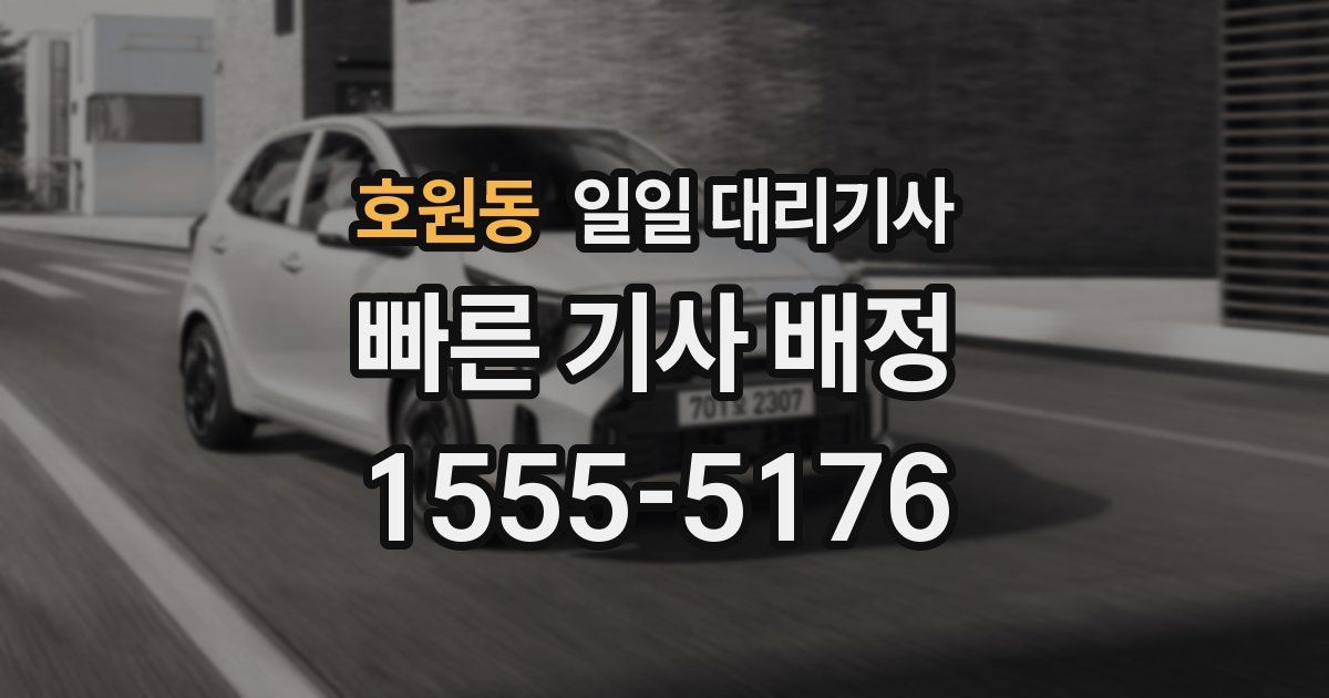 호원동 일일 대리기사