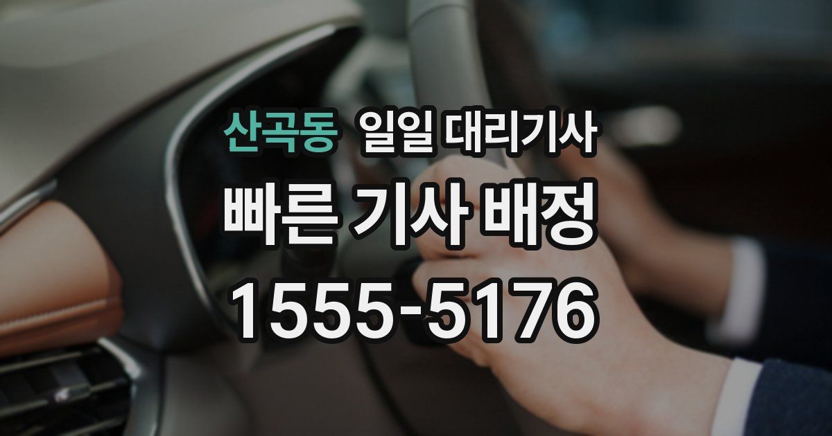 산곡동 일일 대리기사