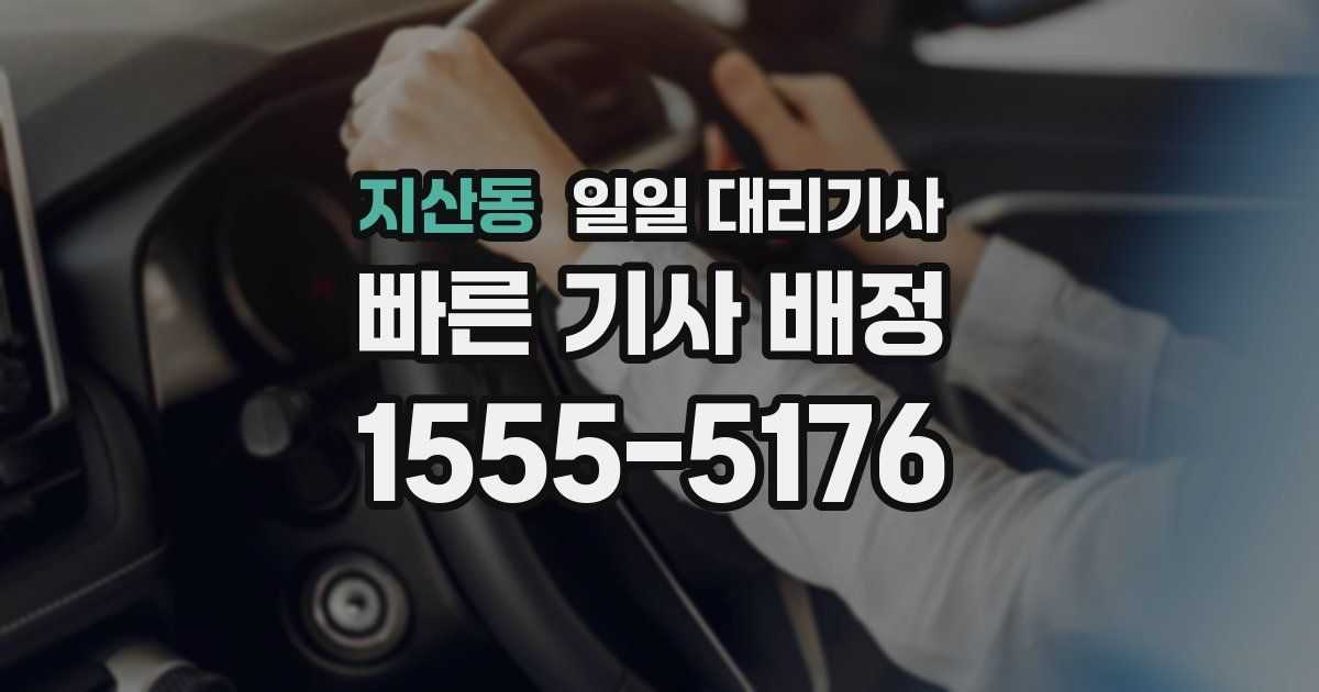 지산동 일일 대리기사