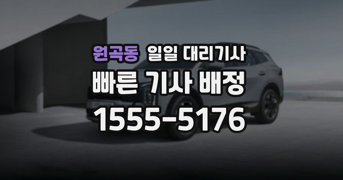 원곡동 일일 대리기사