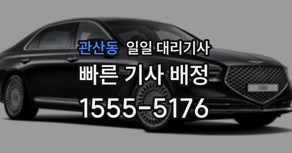 관산동 일일 대리기사