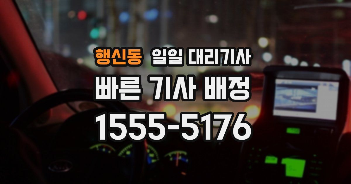 행신동 일일 대리기사