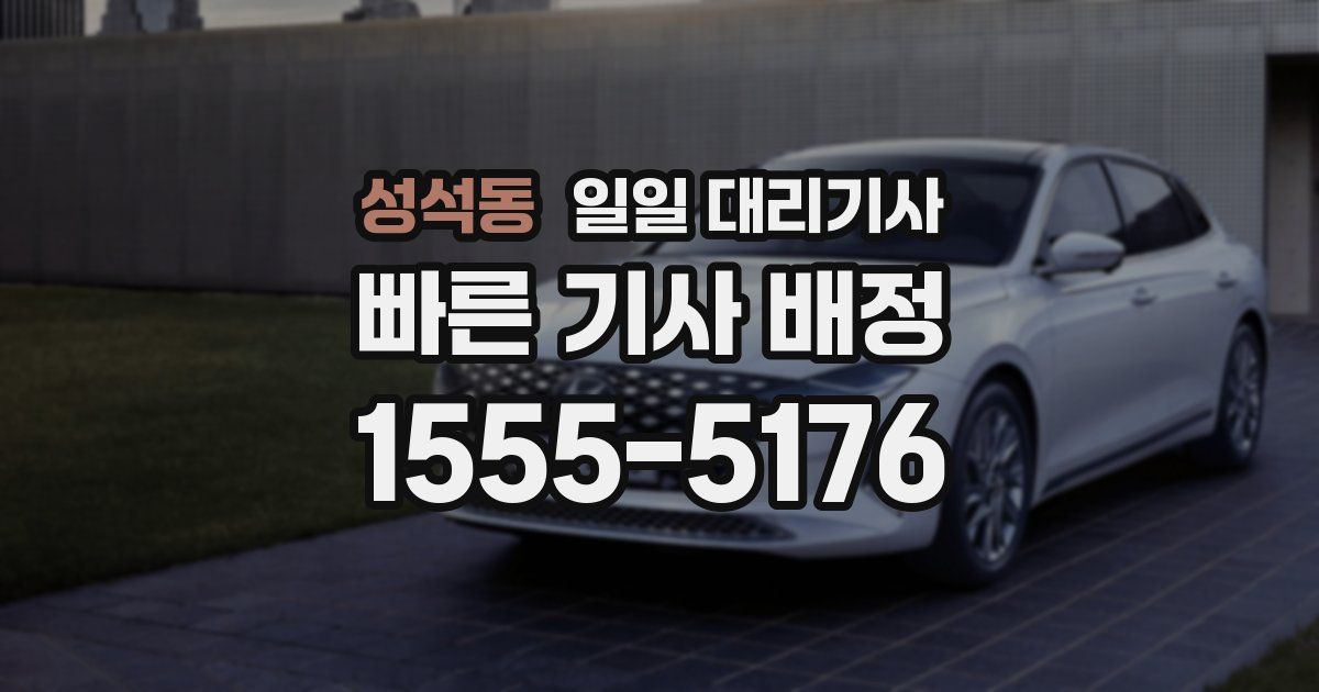 성석동 일일 대리기사