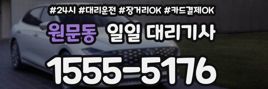원문동 일일 대리기사