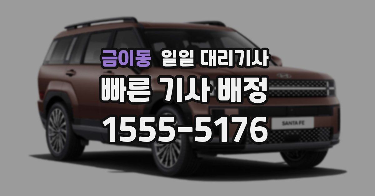 금이동 일일 대리기사