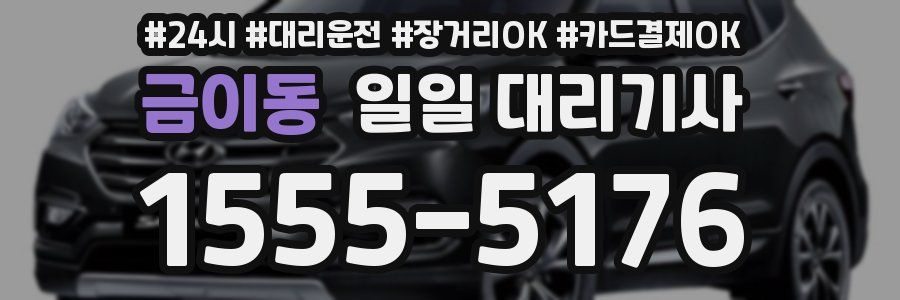 금이동 일일 대리기사
