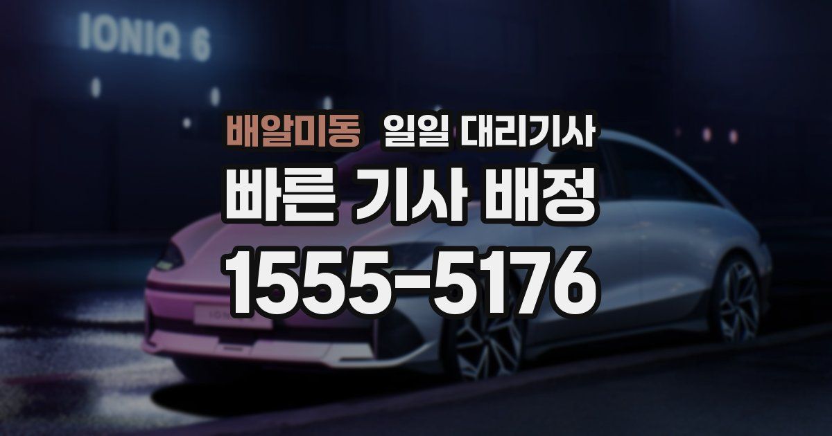 배알미동 일일 대리기사