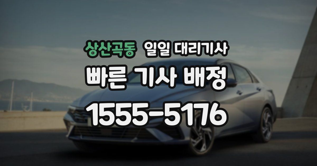 상산곡동 일일 대리기사