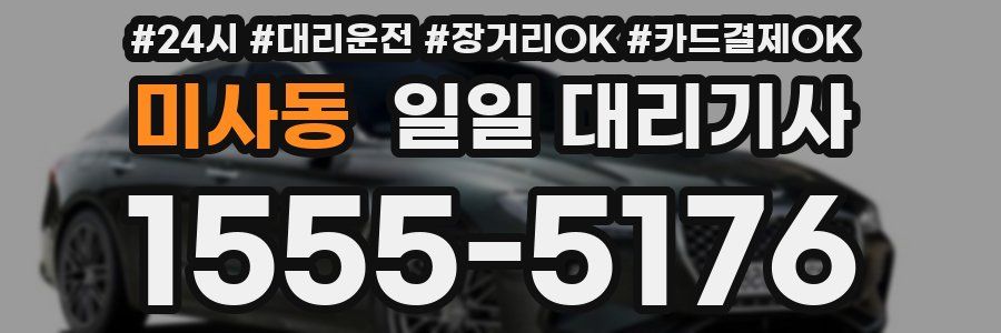 미사동 일일 대리기사