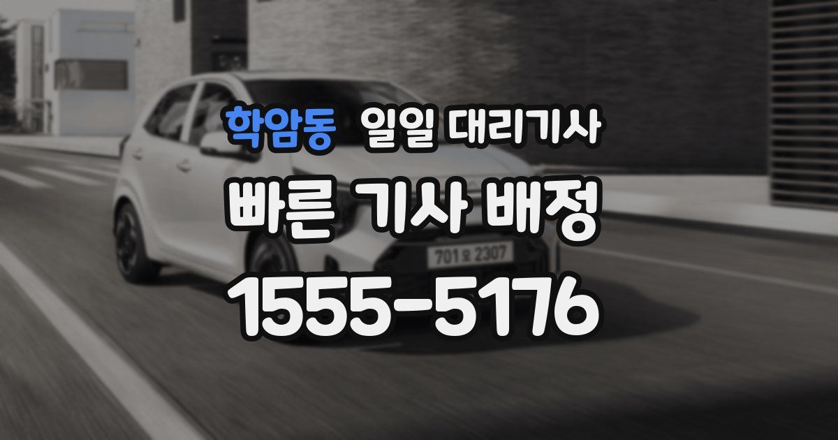 학암동 일일 대리기사