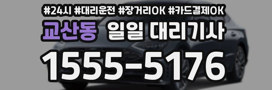 교산동 일일 대리기사