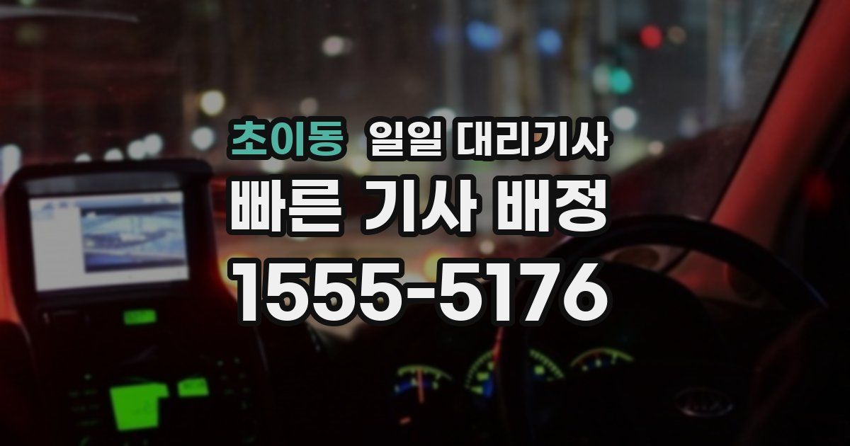 초이동 일일 대리기사
