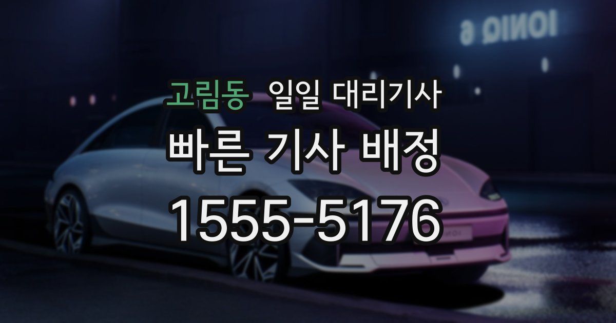 고림동 일일 대리기사