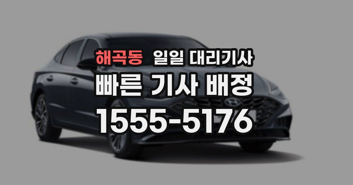 해곡동 일일 대리기사